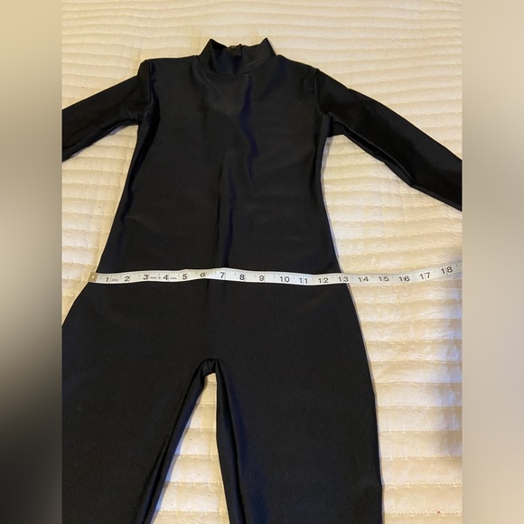 Long Sleeve Black Dance Unitard Size 12/14 Child-Large - Picture 5 of 8